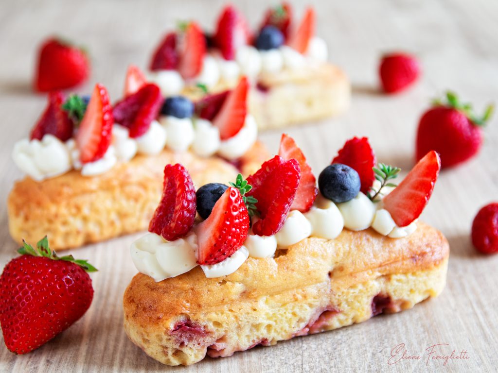 Petits gâteaux aux fraises