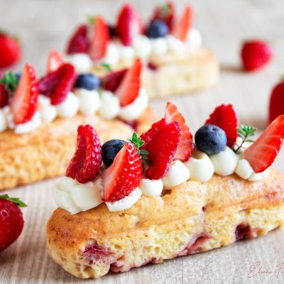foto Petits gâteaux aux fraises
