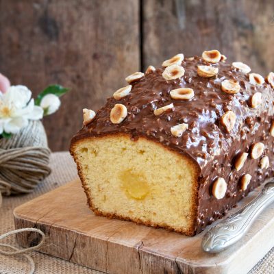 foto Plumcake al lemon curd e glassa Rocher