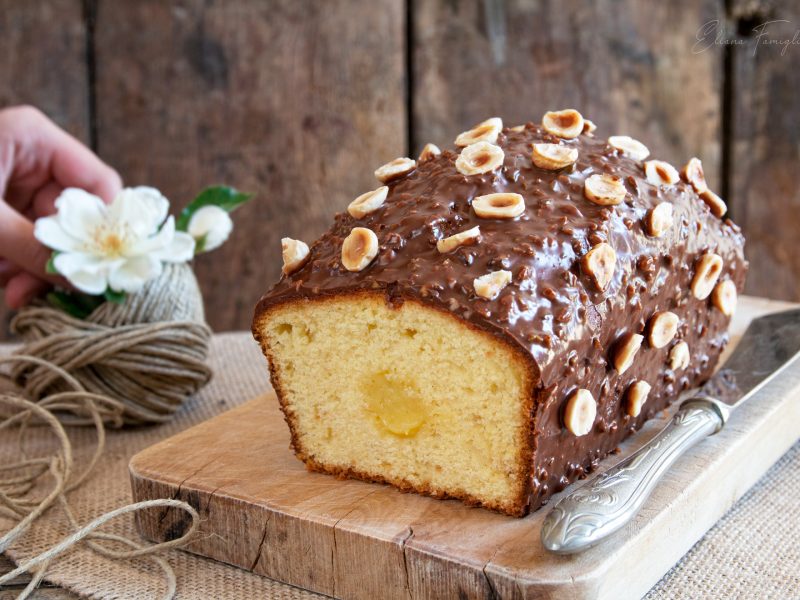 foto Plumcake al lemon curd e glassa Rocher